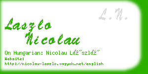 laszlo nicolau business card